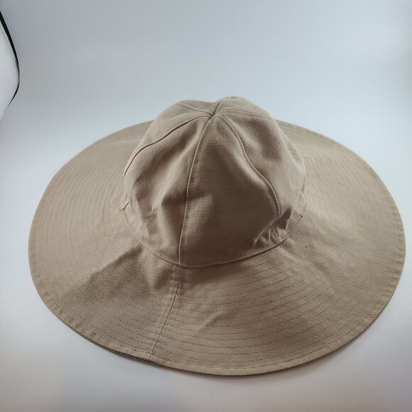 The Gap Boho Hippie Style Floppy Sun Hat Beige Wide Brimmed 100% Cotton Size S/M - Picture 10 of 12